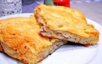 Пирог с лососем и картофелем